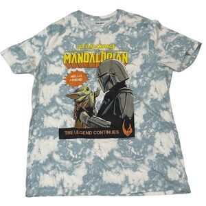 Old Navy Boys T Shirt Star Wars The Mandolorian Size L Tie Dye